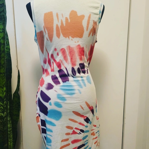 Tye dye Crop top midi dress size large - Picture 4 of 9